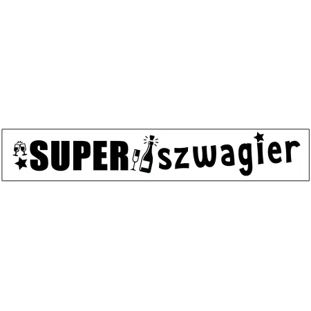 Szarfa BIAŁA Ślub Super Szwagier